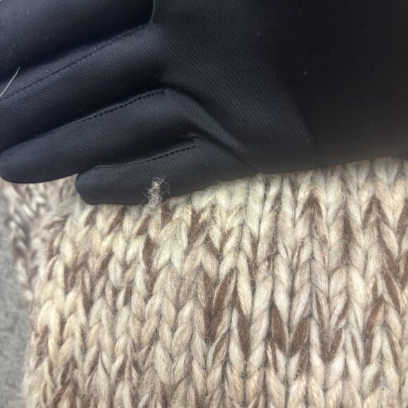 Vintage Handmade Sweater Medium Chunky Knit Button Up Collar Pocket Jumper Heavy - Picture 9 of 11